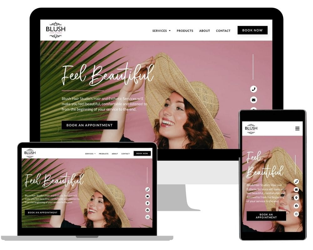 Responsive Web Design - Blush Hair Studio