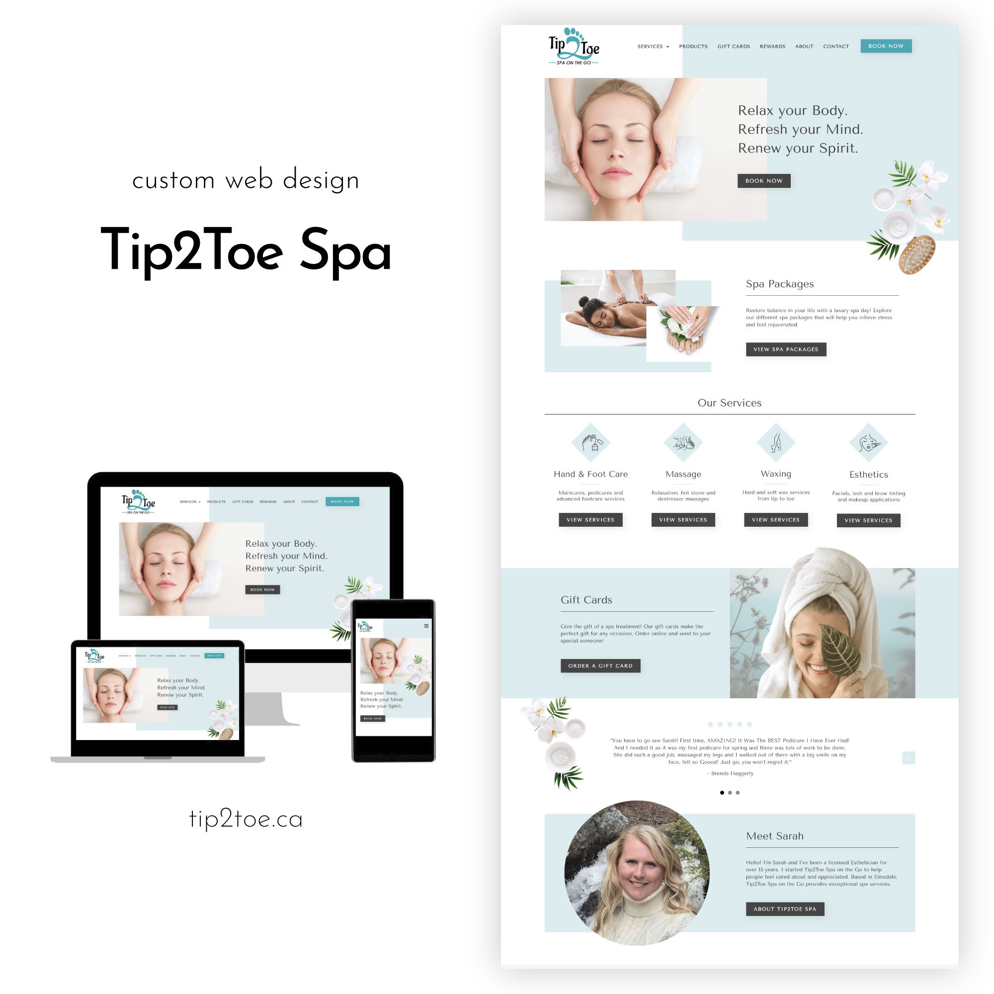 Tip2Toe Spa Website
